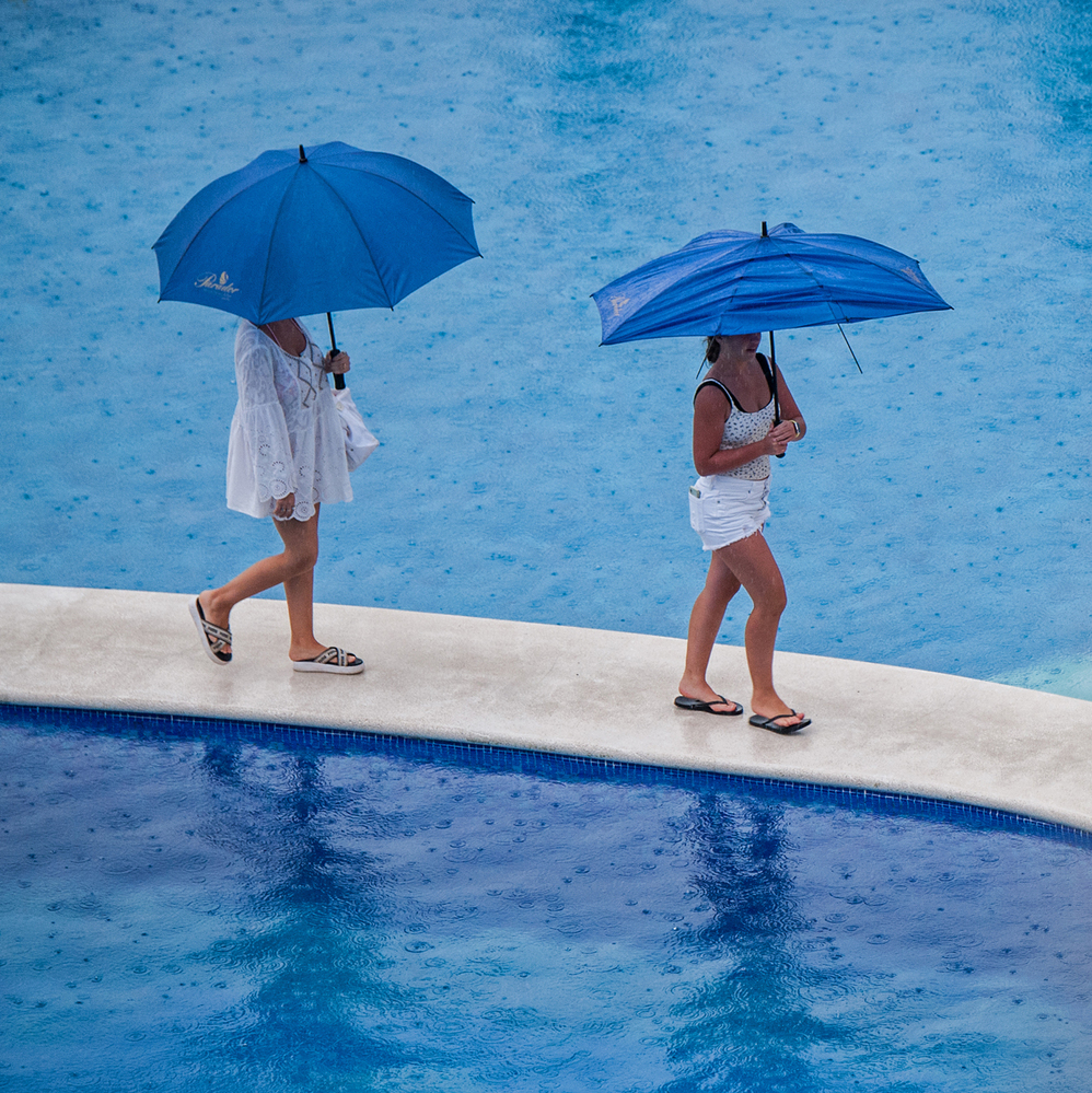 Costa Rica Blue Umbrellas